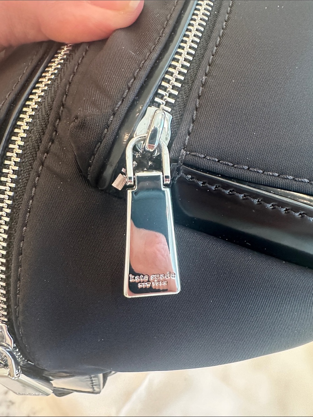 Kate Spade Black Nylon Belt Bag with Silver Hardware - Picture 7 of 10